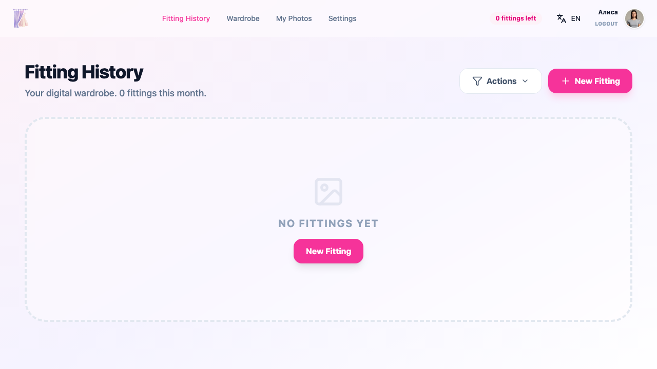 Step 6: Try-on result with action buttons